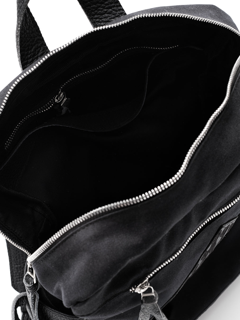 Backpack Aesh Sheli Black Canva & Leather