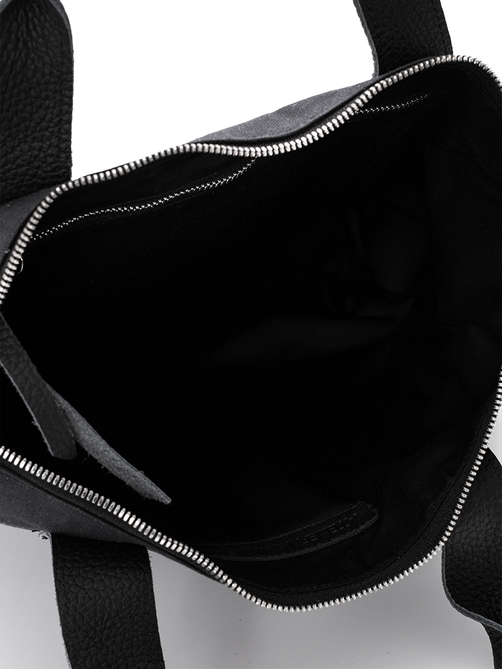 Tote Bag Aesh Sheli Black Leather & Canvas