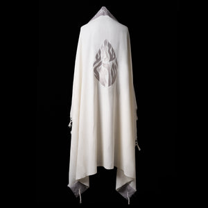Tallit Shema Israël Grey