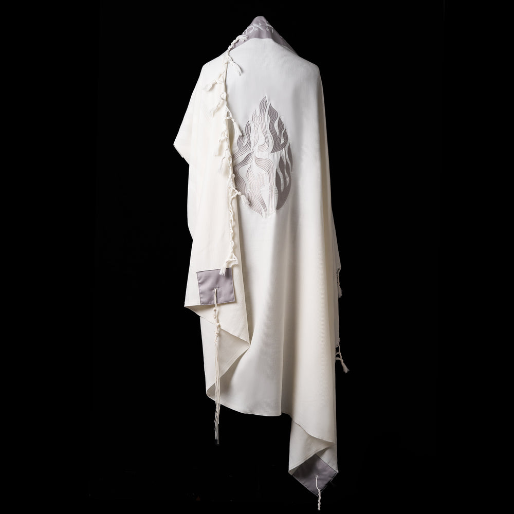 Tallit Shema Israël Grey