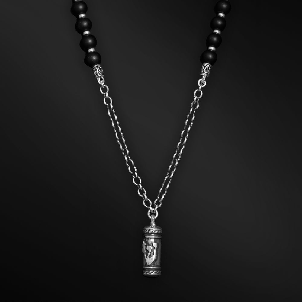 Menashe & Betsalel stones neckless