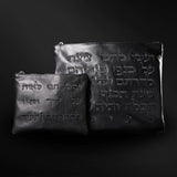 770 Tallit Tefilin Bag Set Black Leather Chabad Israel