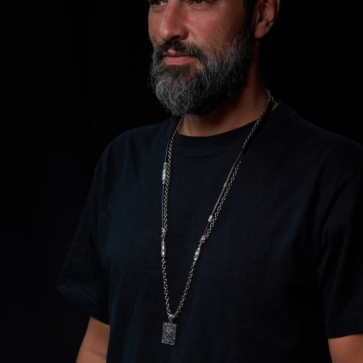 Alef leather Chain