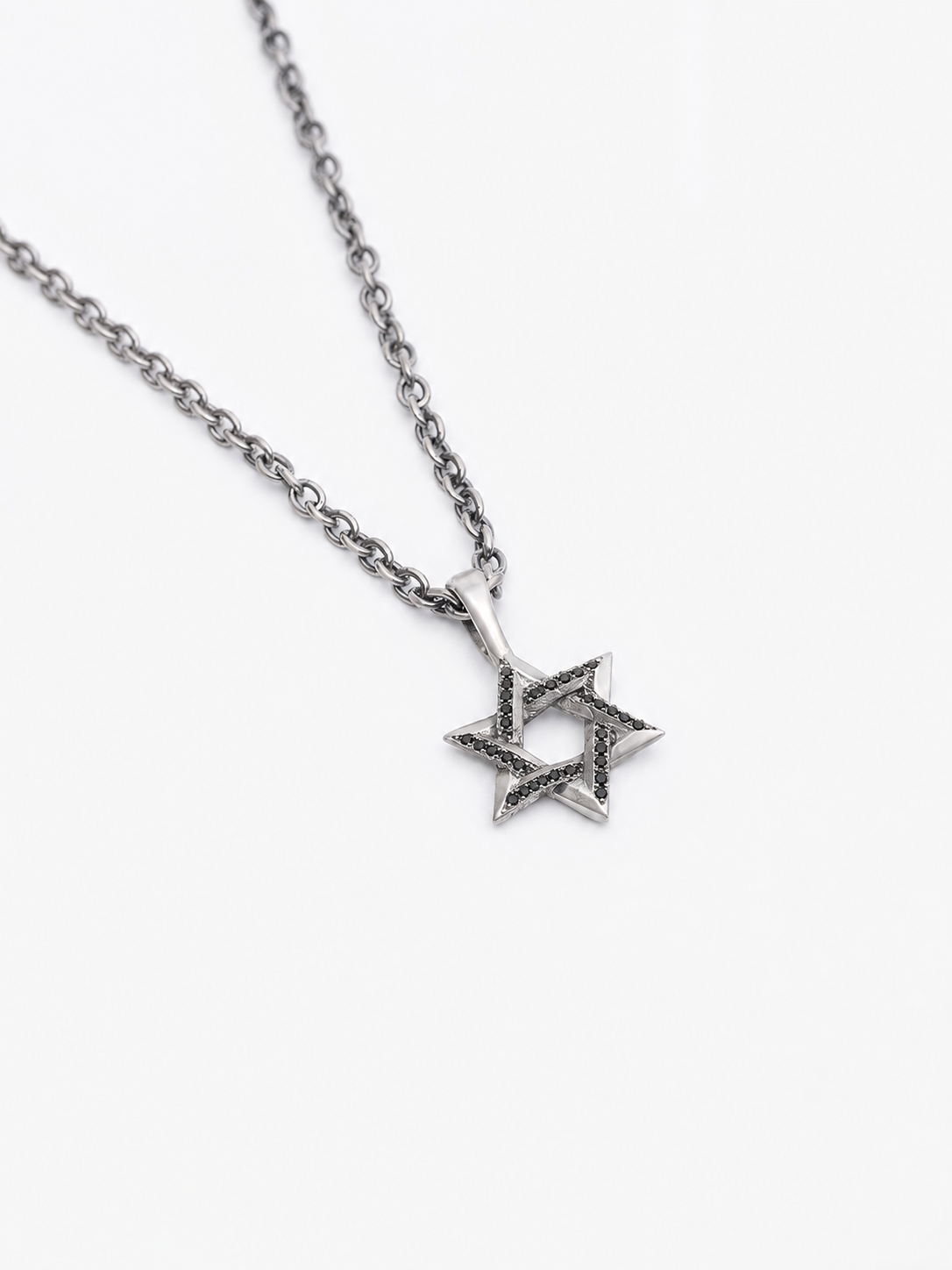 Star of David Necklace - Ilai - Black Diamond