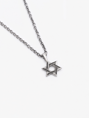 Star of David Necklace - Ilai - Black Diamond