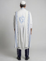Tallit Am Israel Hai Sky Blue Kameart