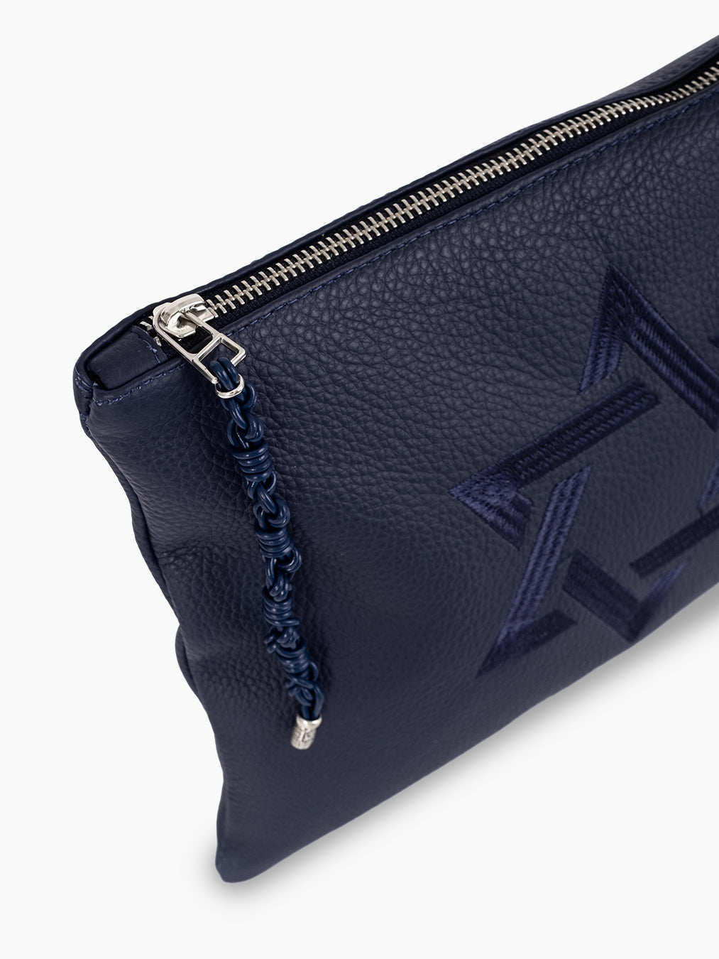 Tallit Bag Star of David Blue Grained Leather | Tallit & Tefillin Bag Set Kameart