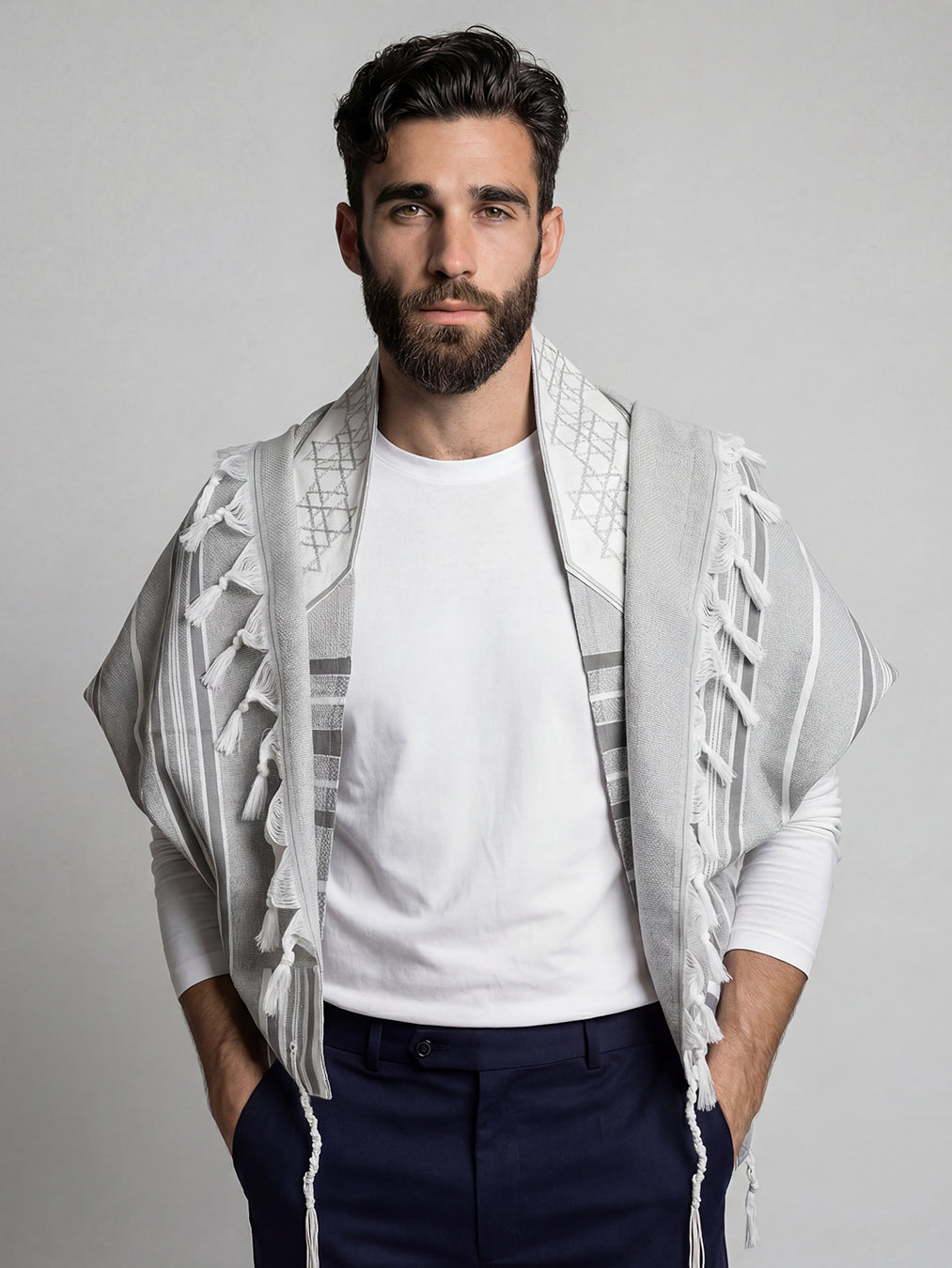 Tallit Yosef in Gray Kameart