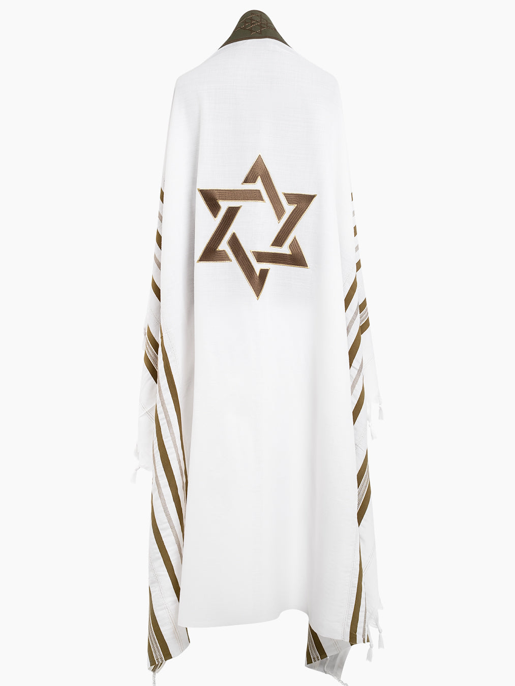 Tallit Yosef in Green Olive Kameart