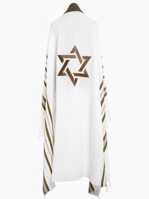 Tallit Yosef in Green Olive Kameart