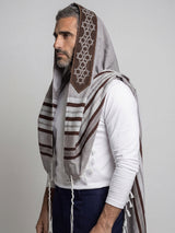 Tallit Yosef in Brown Kameart