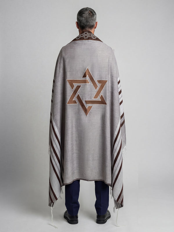 Tallit Yosef in Brown Kameart