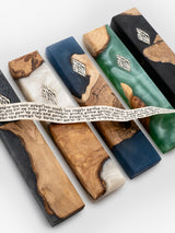 Olive Wood Mezuzah Aesh Sheli