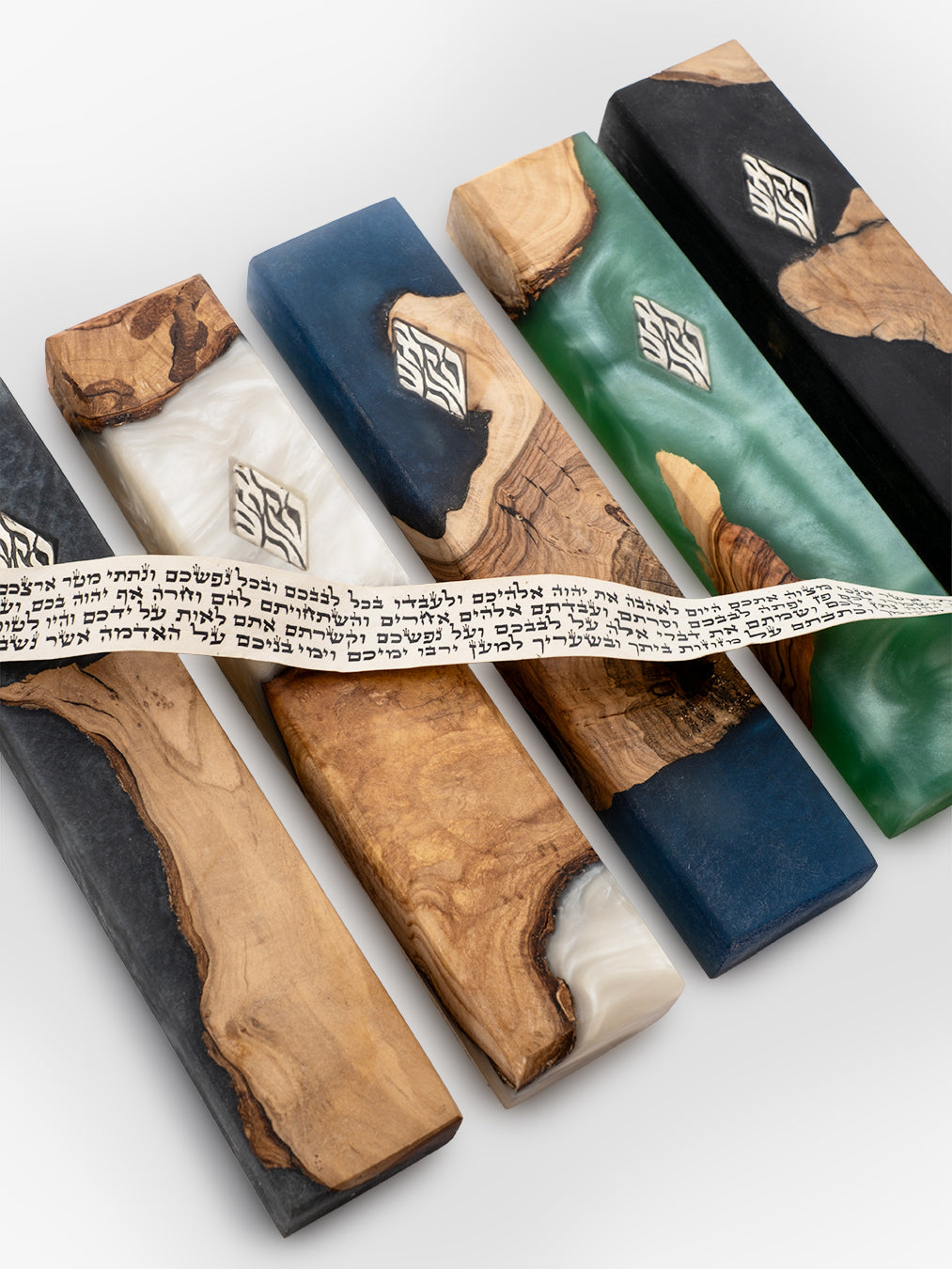 Olive Wood Mezuzah Aesh Sheli
