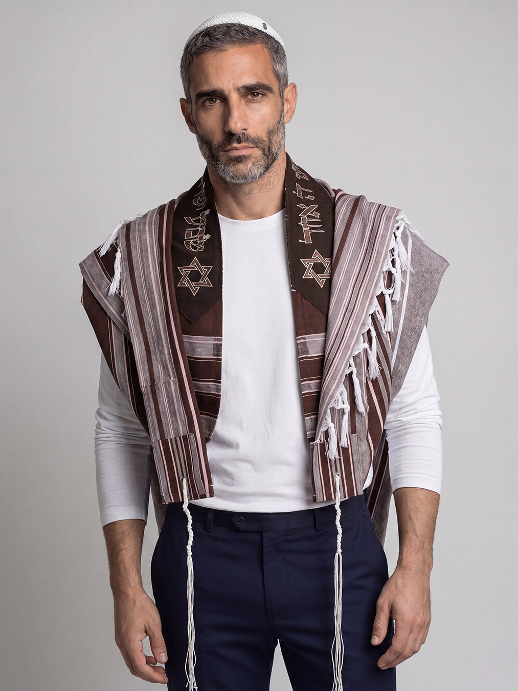Tallit Star of David Pink