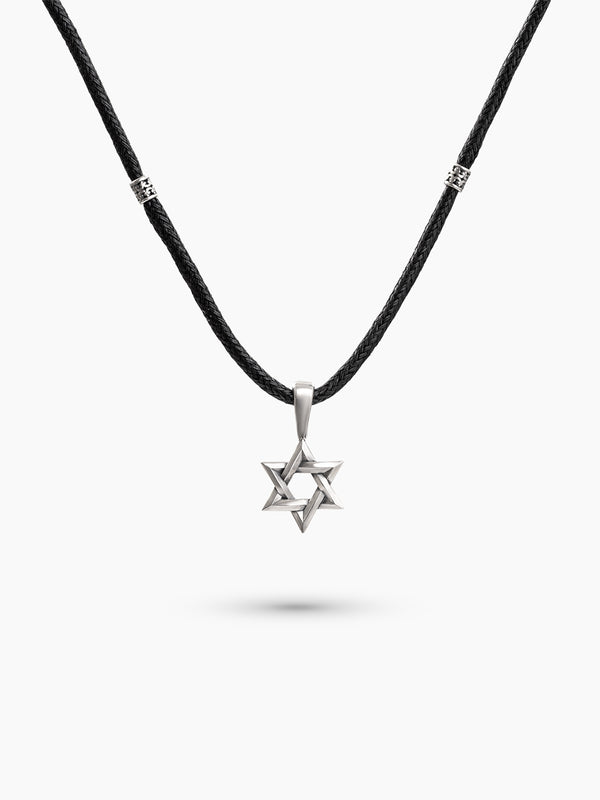 Ilai - Star of David Necklace – Black Cord Edition