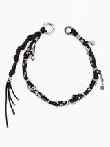 Artisanal Men's Belt Chain – Silver & Braided Cord