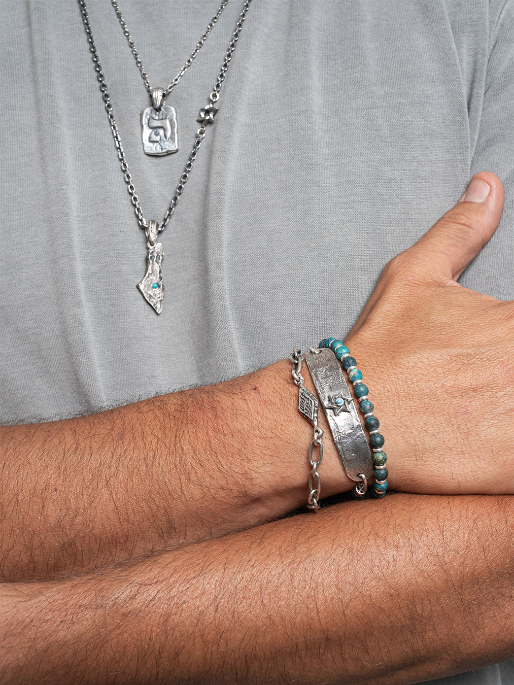 Israel Map turquoise