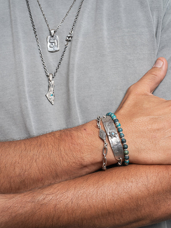 Israel Map turquoise Kameart