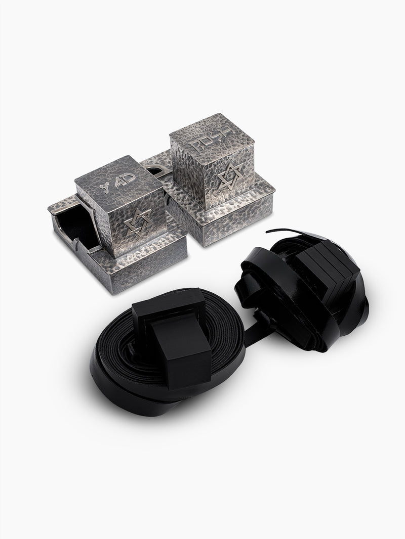 Tefilin Box Brush Silver