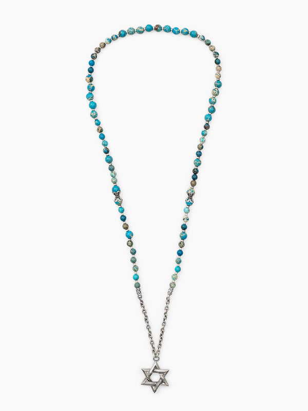 Star of David Necklace - Ilai - Large Turquoise