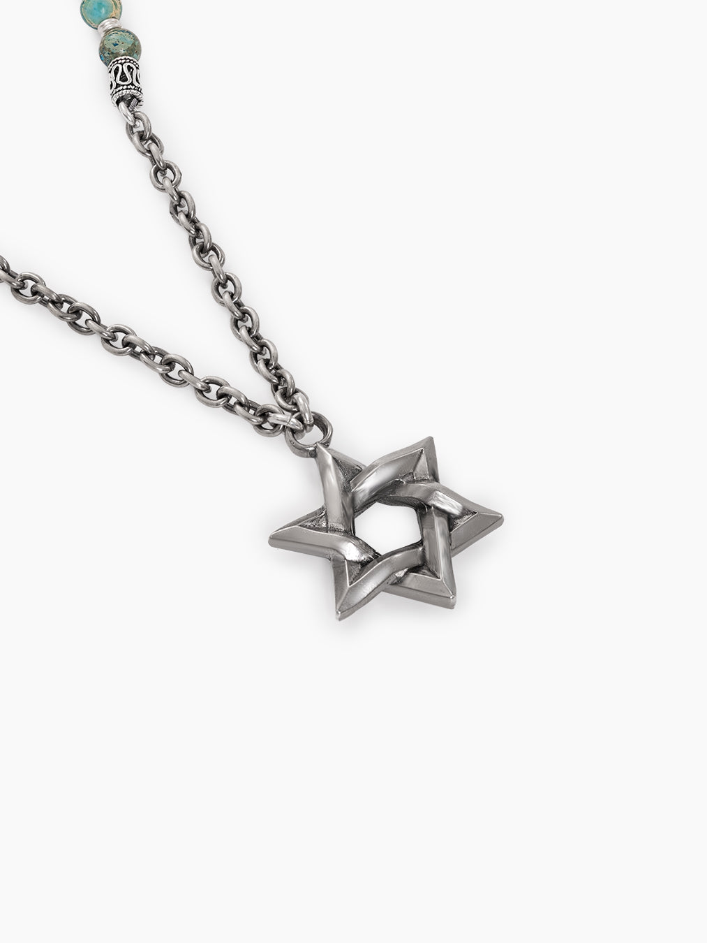 Star of David Necklace - Ilai - Large Turquoise