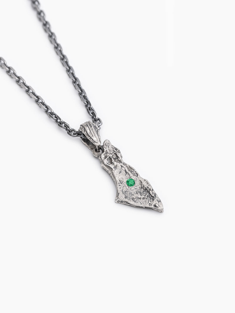 Israel Map Green Emerald