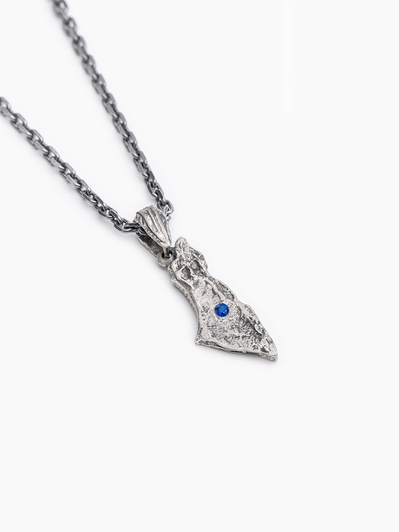 Israel Map Blue Sapphir