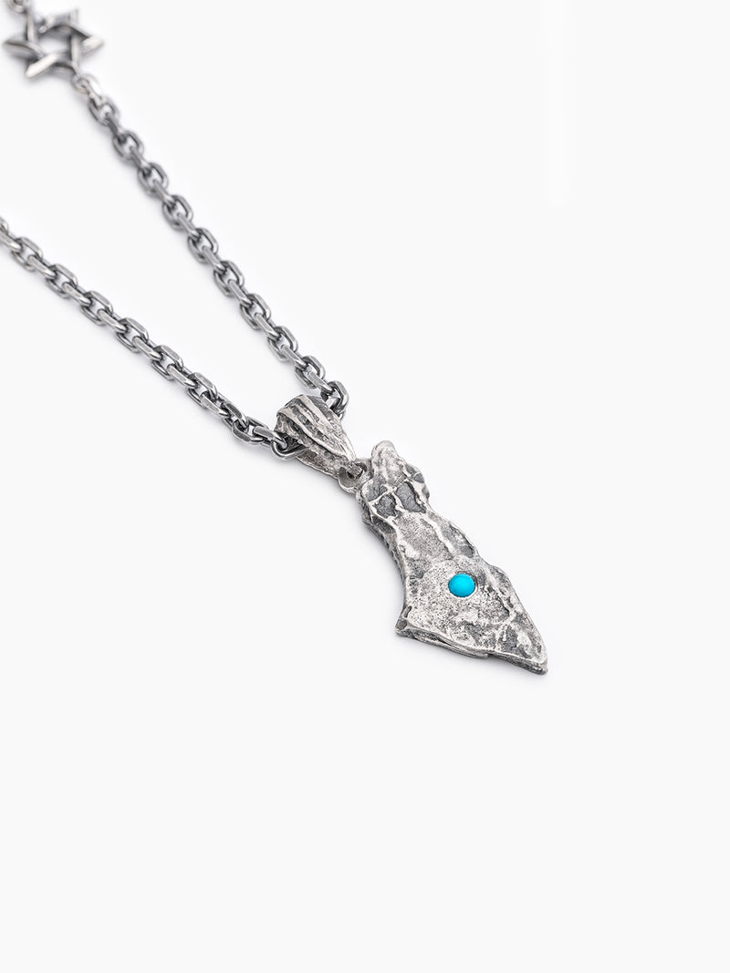 Israel Map turquoise