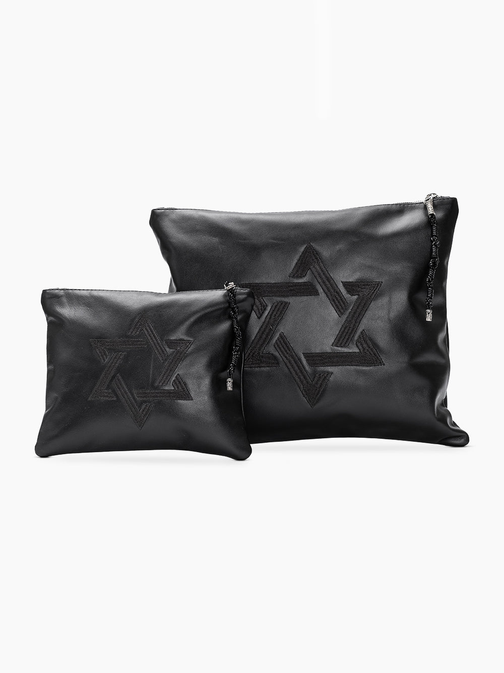 Set Thalit / Tefilines Magen Black Smooth Leather