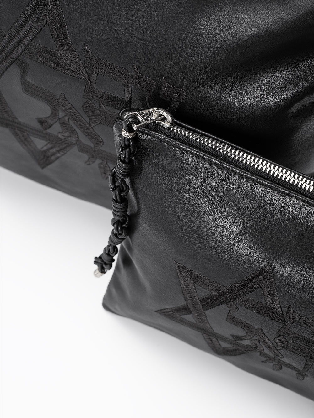 Set Thalit / Tefilines Am Israel Hai Black Grained Leather