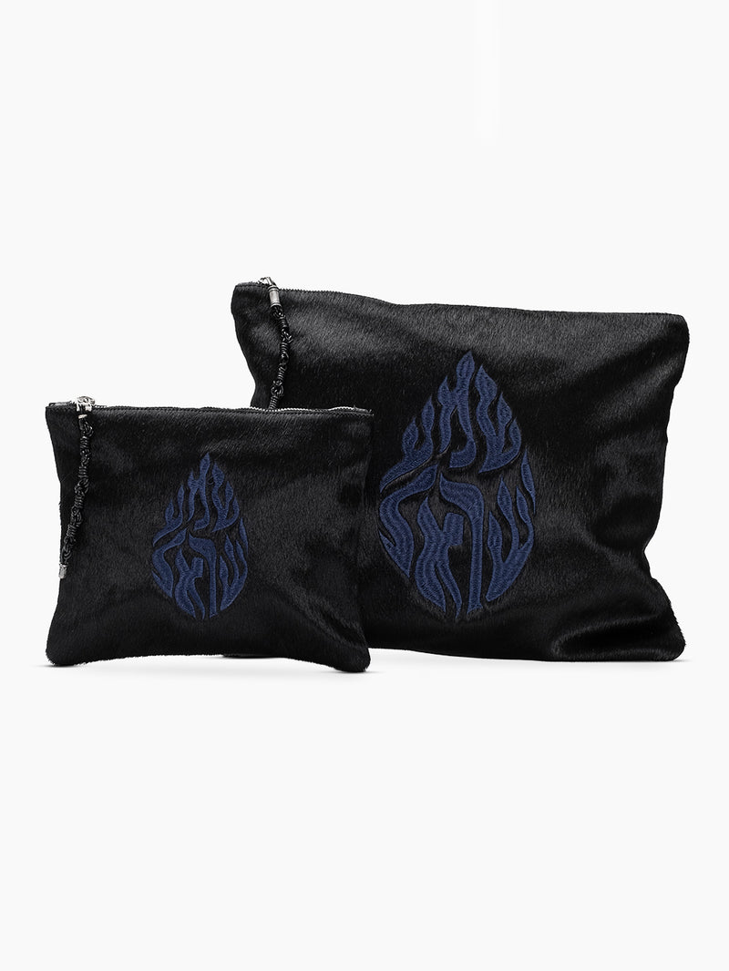 Set Tallit / Tefilines Aesh Sheli Black Cowhide