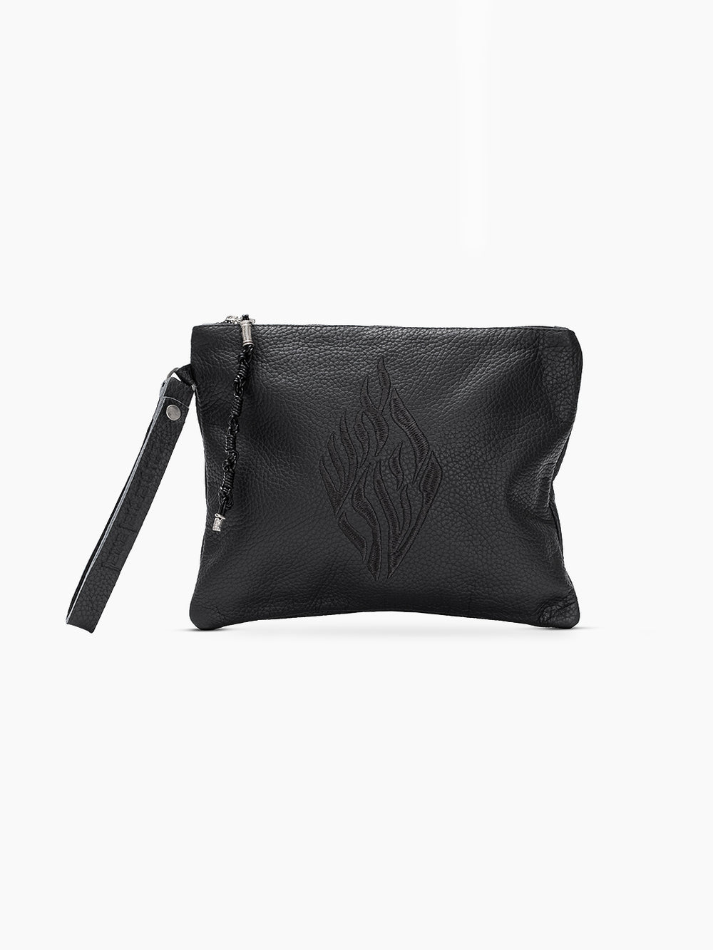 Leather Pouch - Aesh Sheli Black Grained Leather