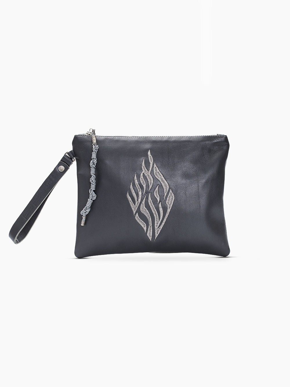 Leather Pouch - Aesh Sheli Gray Smooth Leather