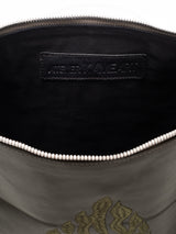 Leather Pouch - Aesh Sheli Green Forest Grained Leather