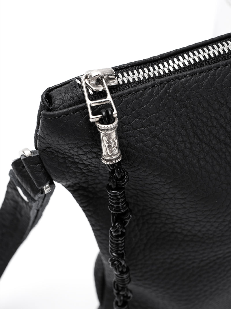 Leather Pouch - Aesh Sheli Black Grained Leather