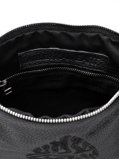 Leather Pouch - Aesh Sheli Black Grained Leather