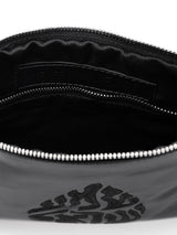 Leather Pouch - Shema Israel Black Smooth Leather