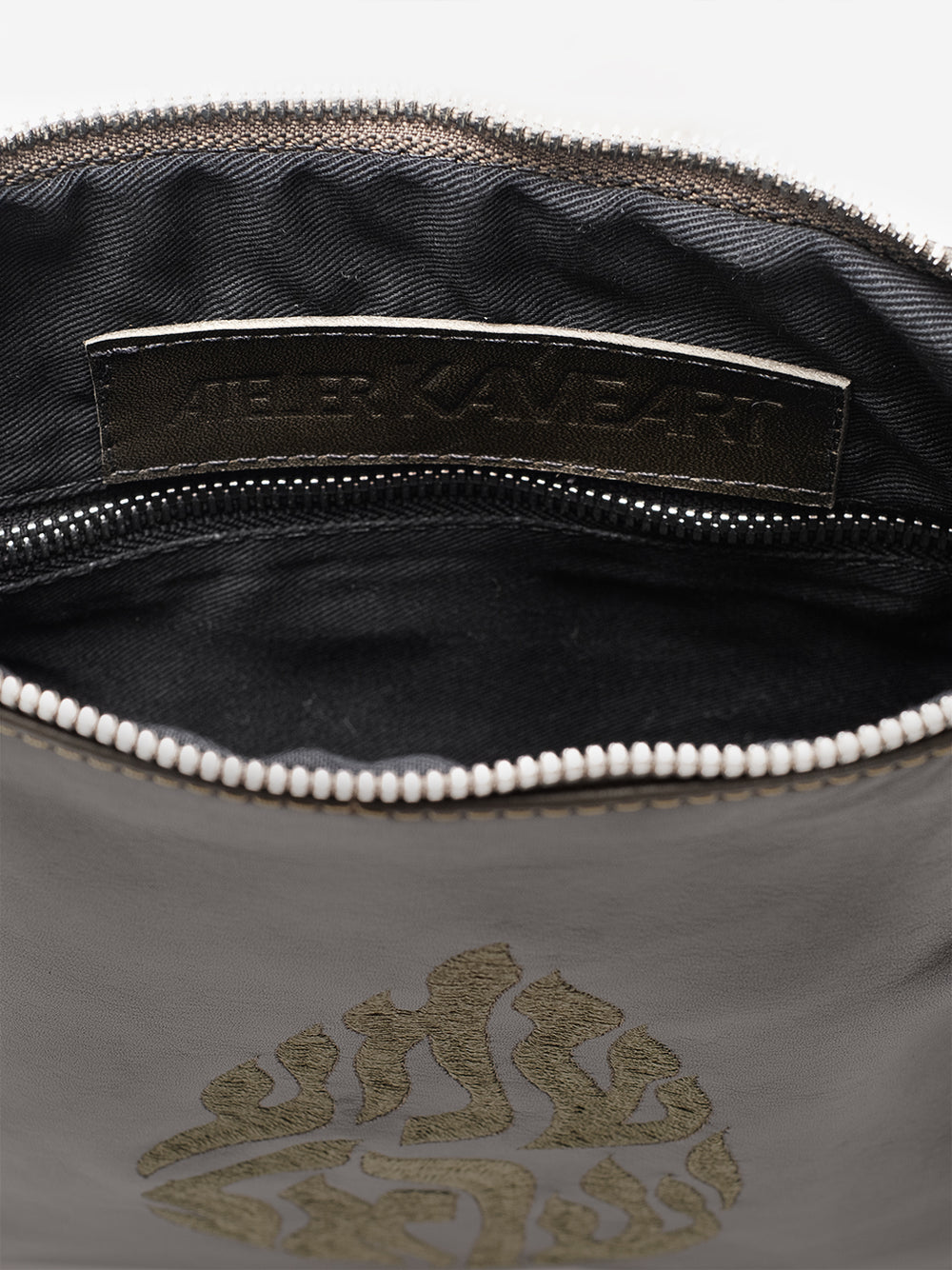 Leather Pouch - Shema Israel Green Forest Smooth Leather