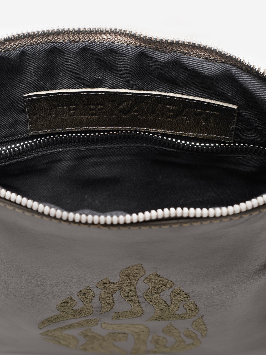 Leather Pouch - Shema Israel Green Forest Smooth Leather Kameart