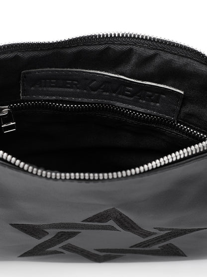 Leather Pouch - Maguen David Black Smooth Leather
