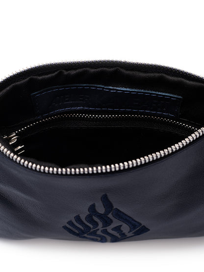 Leather Pouch - Blue Navy Smooth Leather