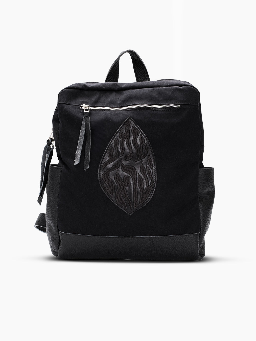 Backpack Aesh Sheli Black Canva &amp; Leather