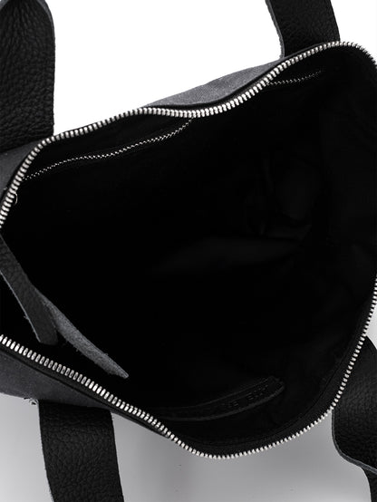 Tote Bag Aesh Sheli Black Leather &amp; Canvas