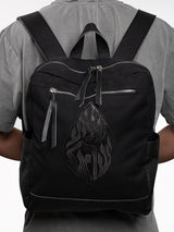 Backpack Shema Israel Black Canva & Leather