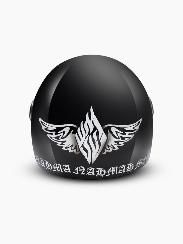 Aesh Sheli Motorcycle Helmet – Black & White Kameart