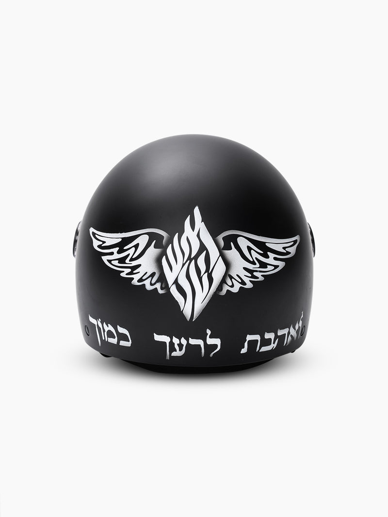 Aesh Sheli Motorcycle Helmet – Black Mat & White