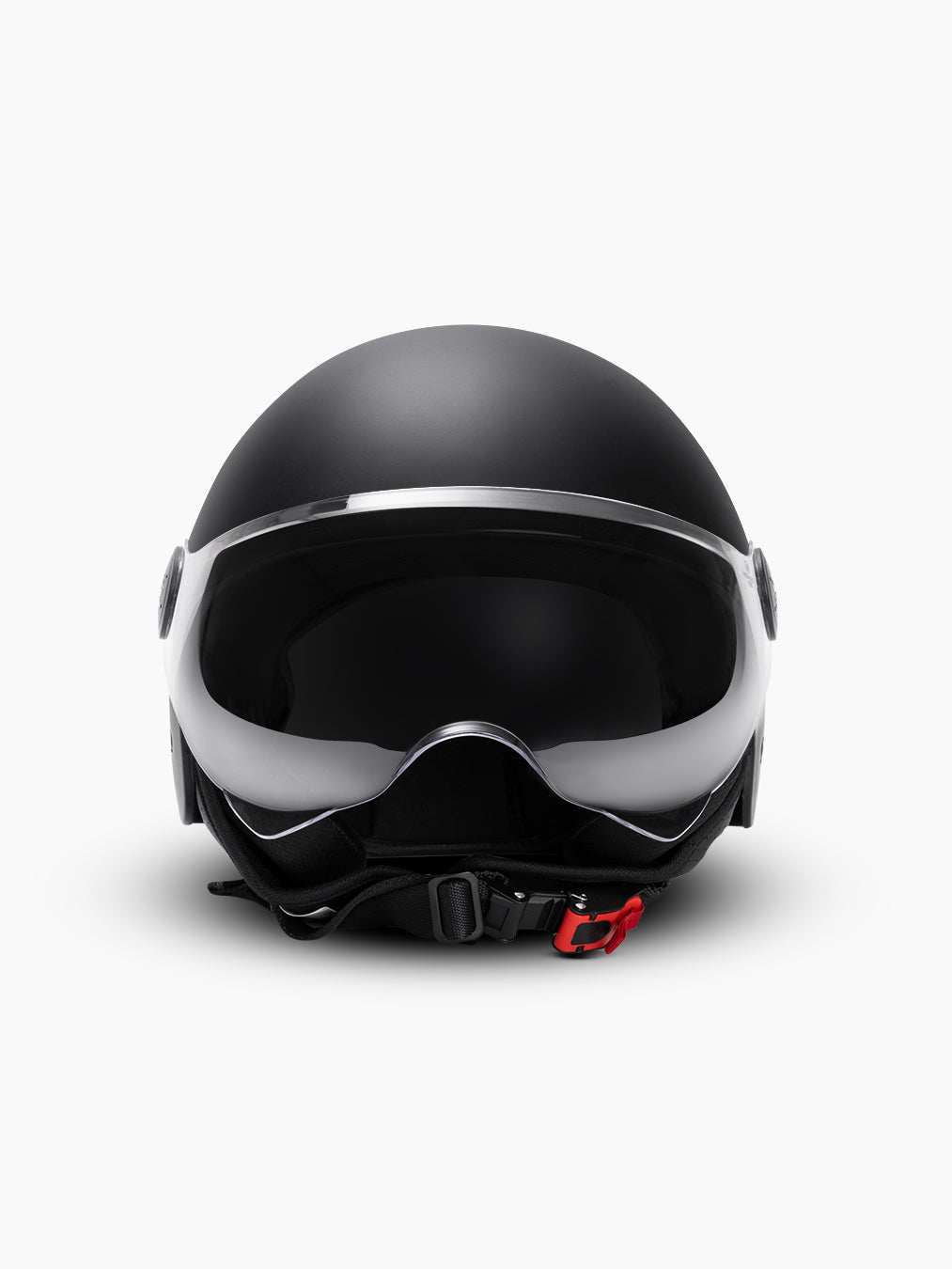 Aesh Sheli Motorcycle Helmet – Black Mat & White Kameart