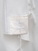 Tallit Shema Israel prestige White
