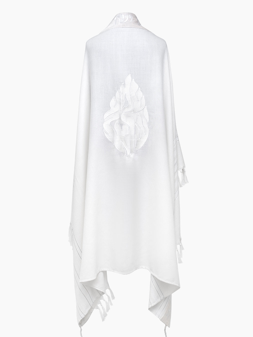 Tallit Shema Israel prestige White